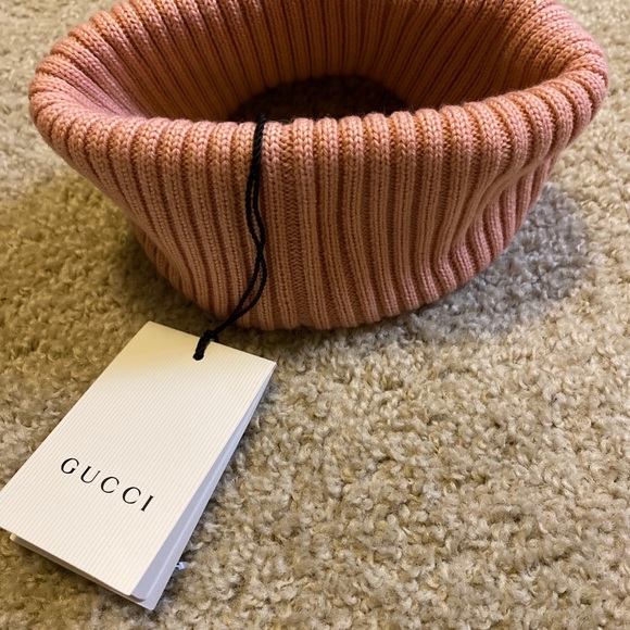 Gucci logo knit wool visor hat size L